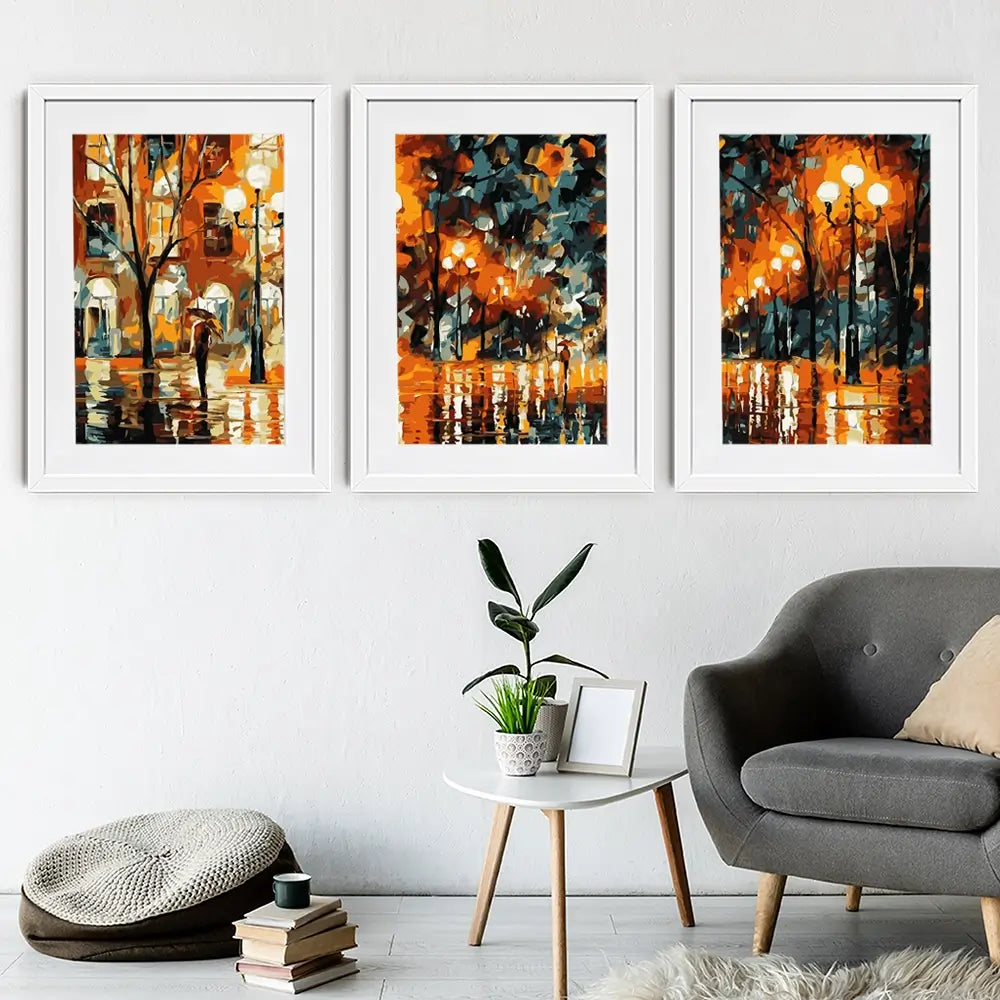Night Time Lights Framed Art Print Trio Night Time Lights Framed Art Print Trio wall art product reza u ahmed / Shutterstock
