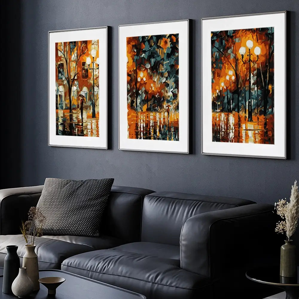 Night Time Lights Framed Art Print Trio Night Time Lights Framed Art Print Trio wall art product reza u ahmed / Shutterstock