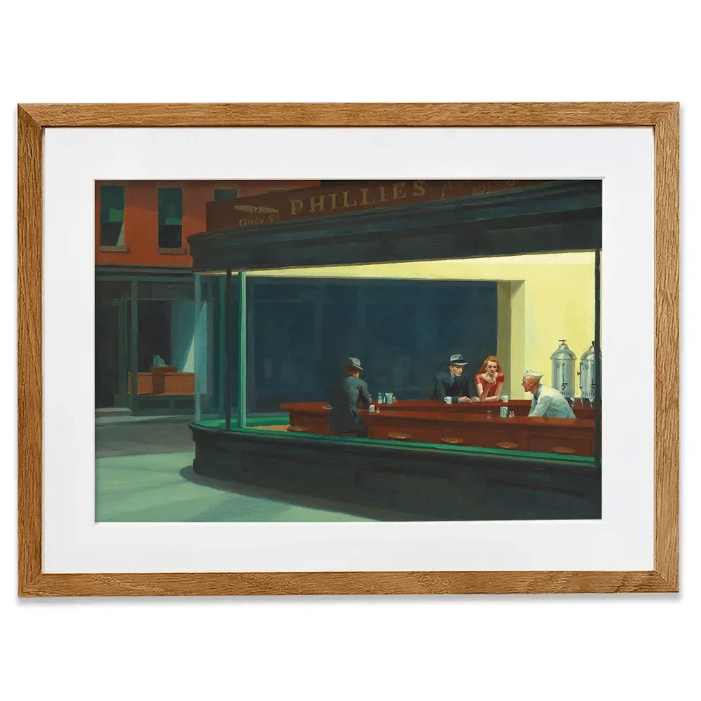 Nighthawks Framed Art Print Nighthawks Framed Art Print wall art product Edward Hopper