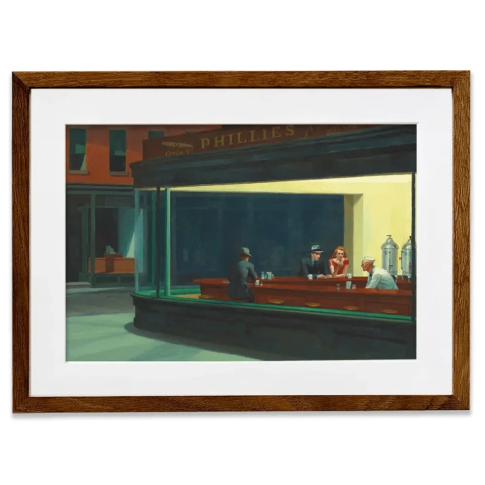 Nighthawks Framed Art Print Nighthawks Framed Art Print wall art product Edward Hopper