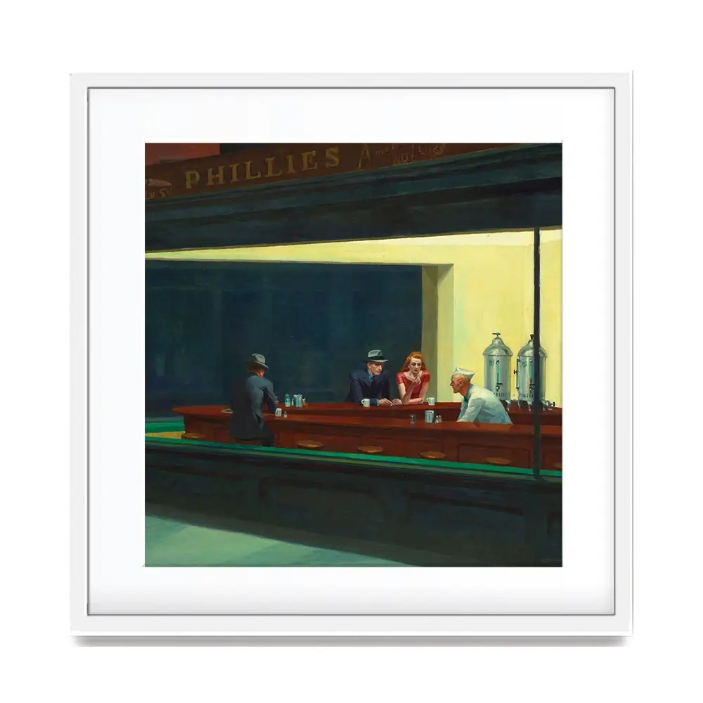 Nighthawks Square Framed Art Print Nighthawks Square Framed Art Print wall art product Edward Hopper