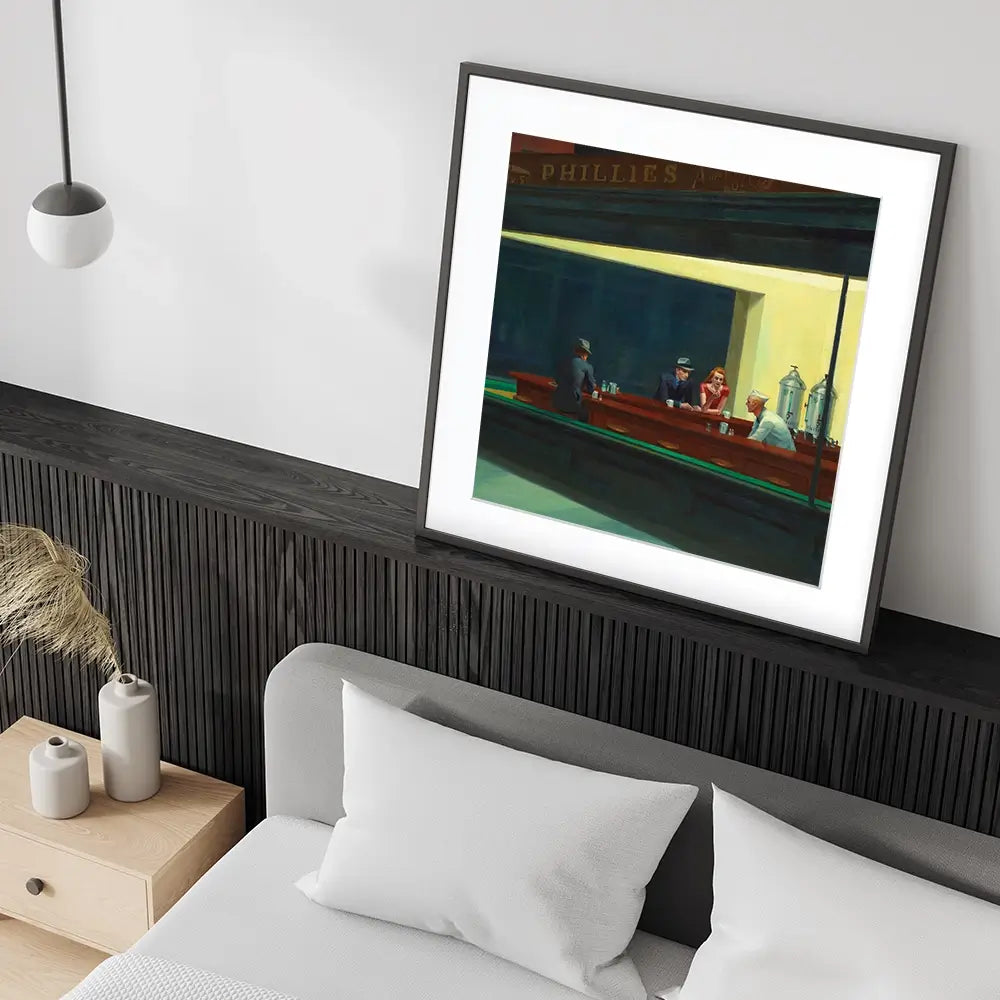Nighthawks Square Framed Art Print Nighthawks Square Framed Art Print wall art product Edward Hopper