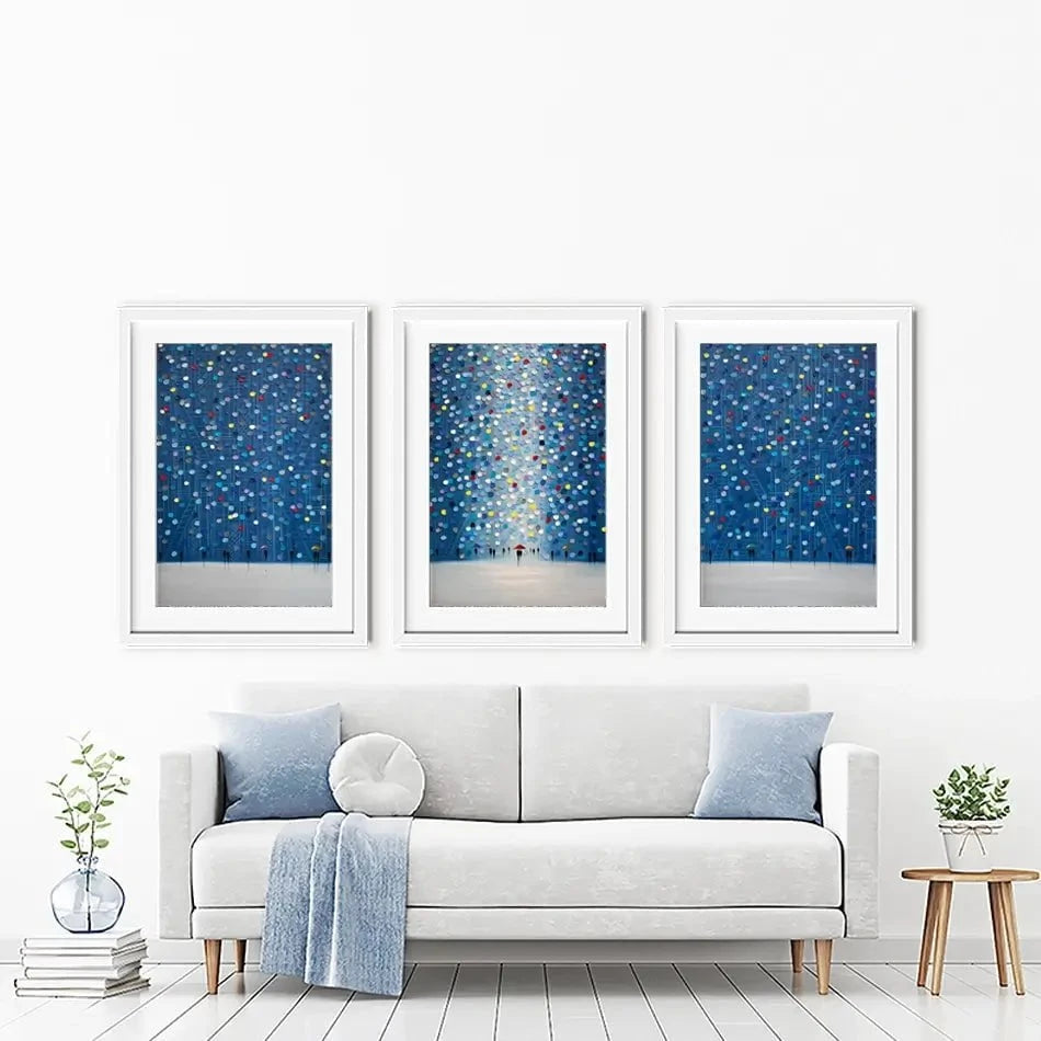 Noir Night Framed Art Print Trio Noir Night Framed Art Print Trio wall art product Ekaterina Ermilkina