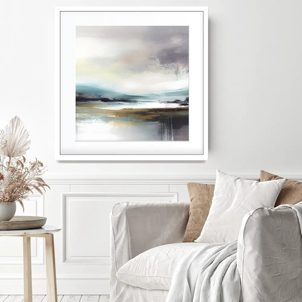 Nordic Landscape Square Framed Art Print Nordic Landscape Square Framed Art Print wall art product jesseyy / Shutterstock