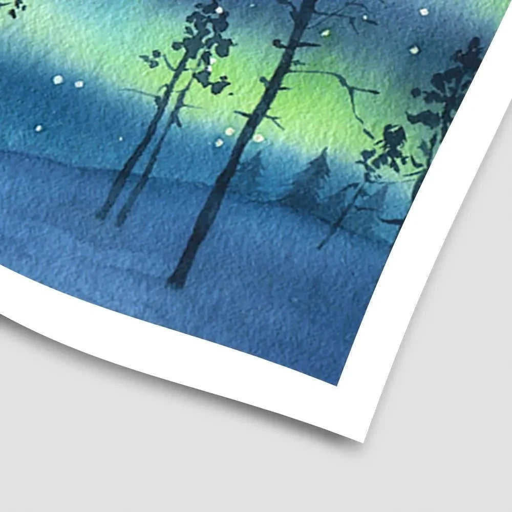 Northern Lights Art Print Northern Lights Art Print wall art product Dlinnychulok / Shutterstock