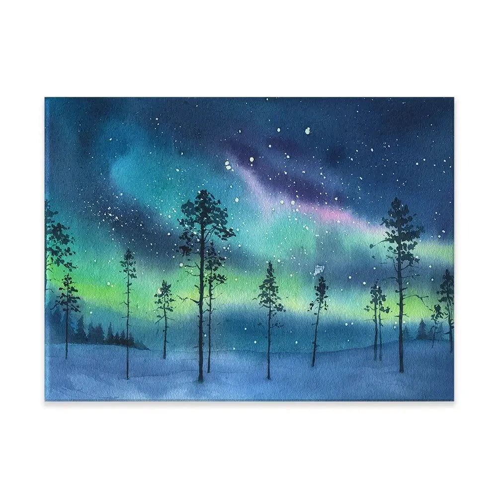 Northern Lights Canvas Print Northern Lights Canvas Print wall art product Dlinnychulok / Shutterstock