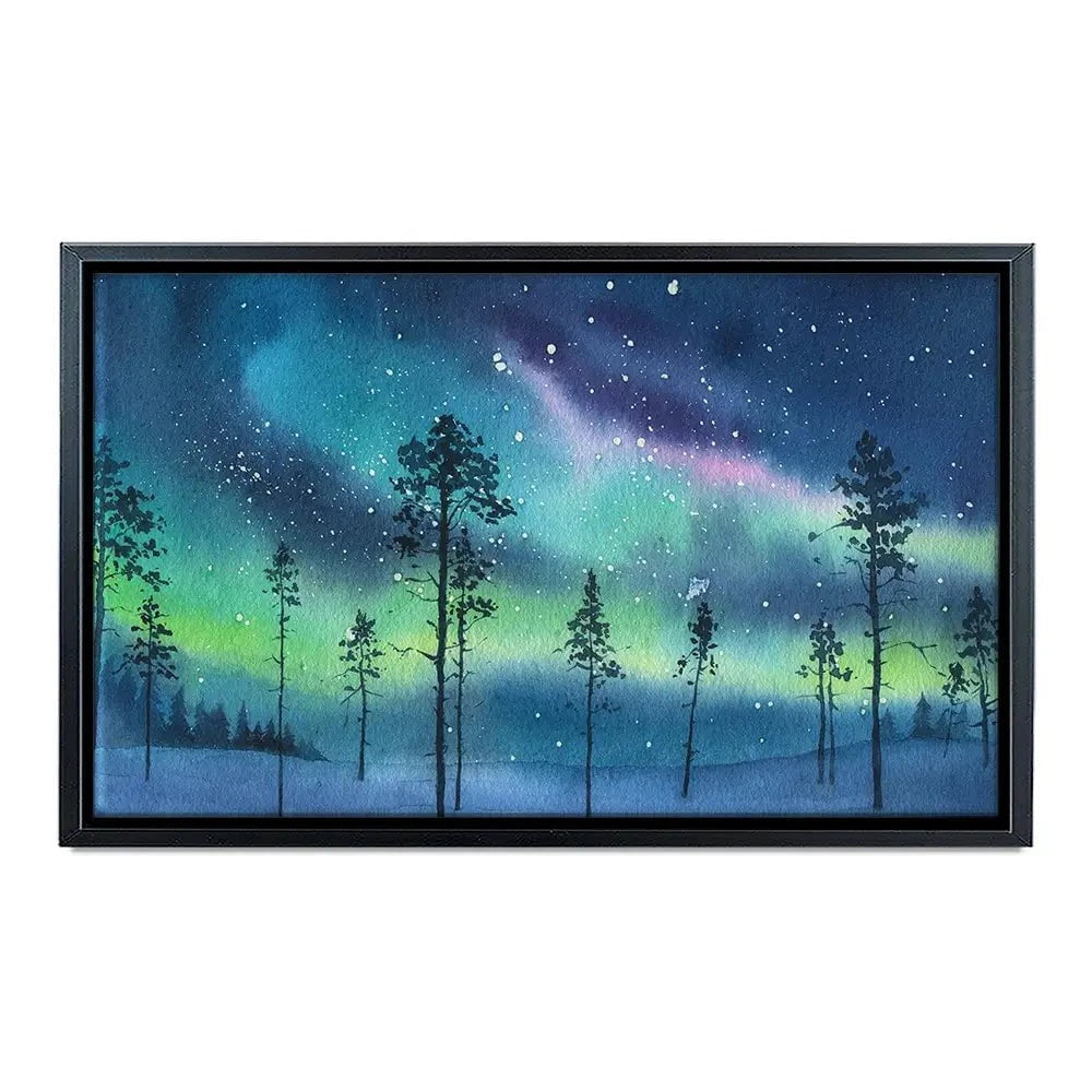 Northern Lights Canvas Print Northern Lights Canvas Print wall art product Dlinnychulok / Shutterstock