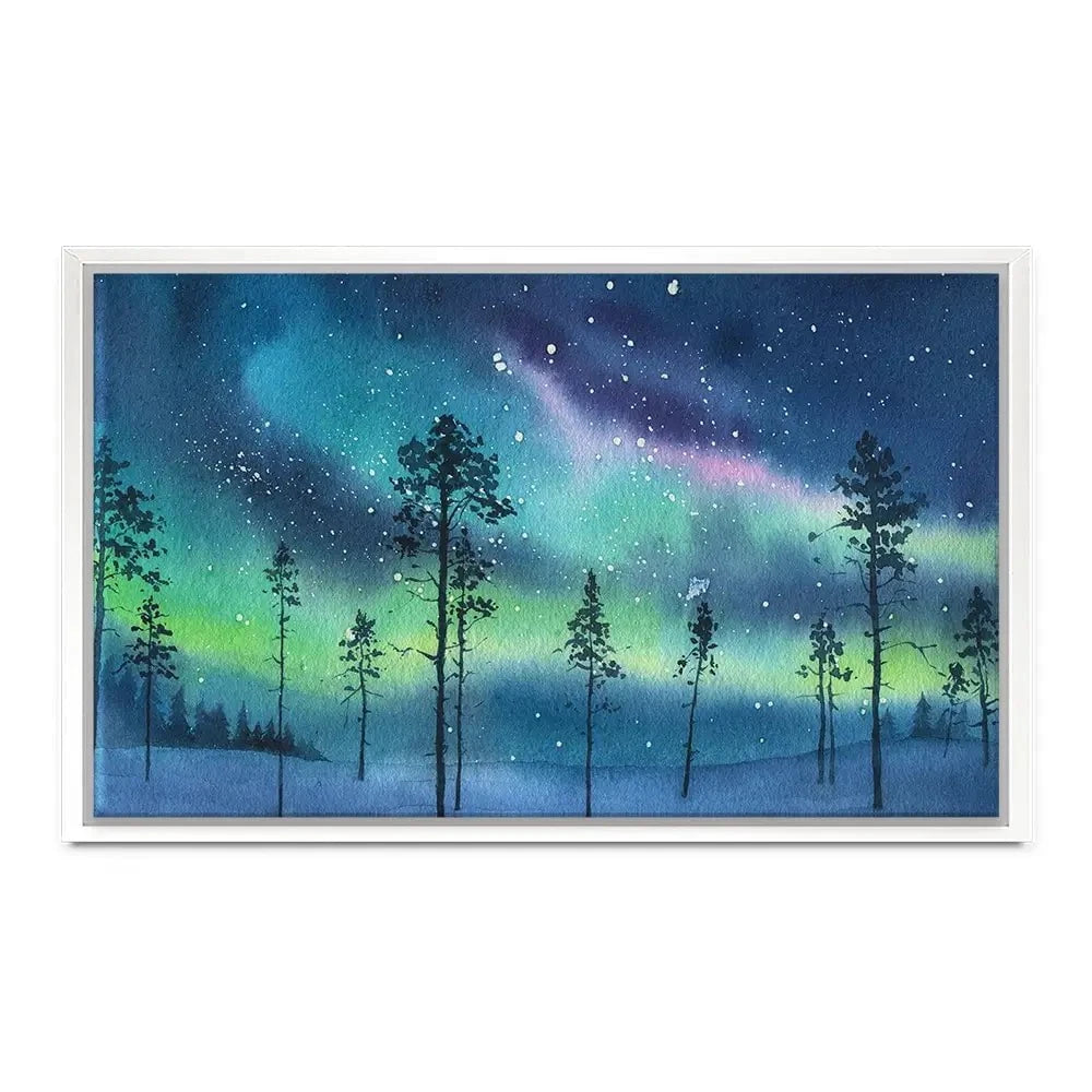 Northern Lights Canvas Print Northern Lights Canvas Print wall art product Dlinnychulok / Shutterstock