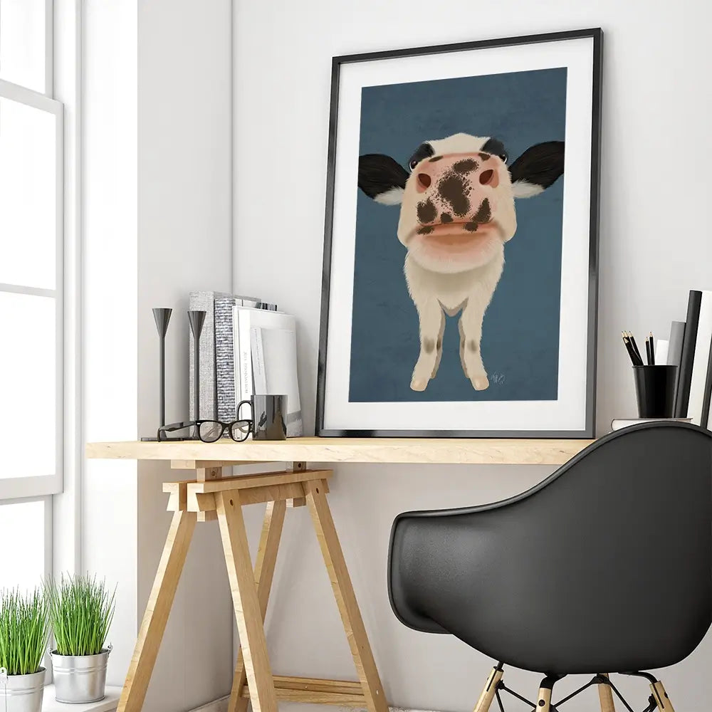 Nosey Framed Art Print Nosey Framed Art Print wall art product Fab Funky