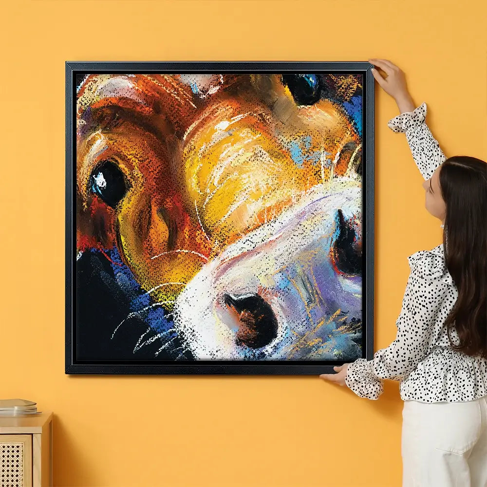 Nosy Cow Oversized Canvas Print Nosy Cow Oversized Canvas Print wall art product Art Print Shop