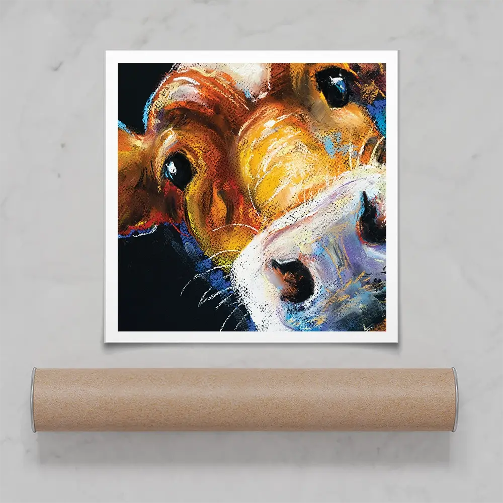 Nosy Cow Square Art Print Nosy Cow Square Art Print wall art product Ivailo Nikolov / Shutterstock