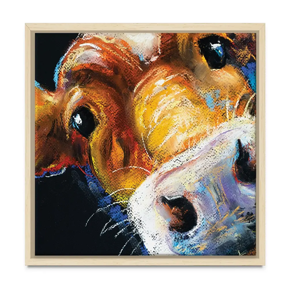 Nosy Cow Square Canvas Print Nosy Cow Square Canvas Print wall art product Ivailo Nikolov / Shutterstock