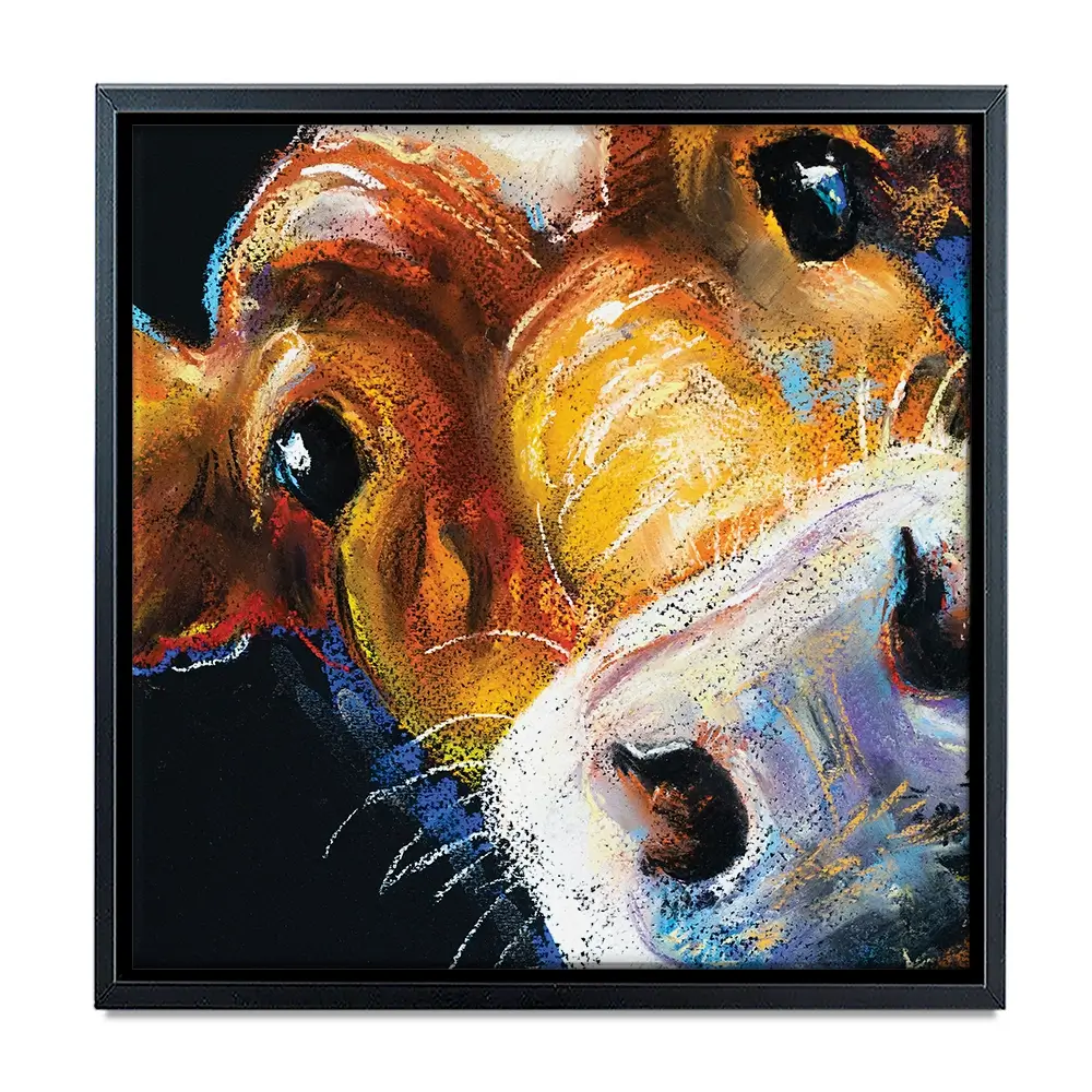 Nosy Cow Square Canvas Print Nosy Cow Square Canvas Print wall art product Ivailo Nikolov / Shutterstock
