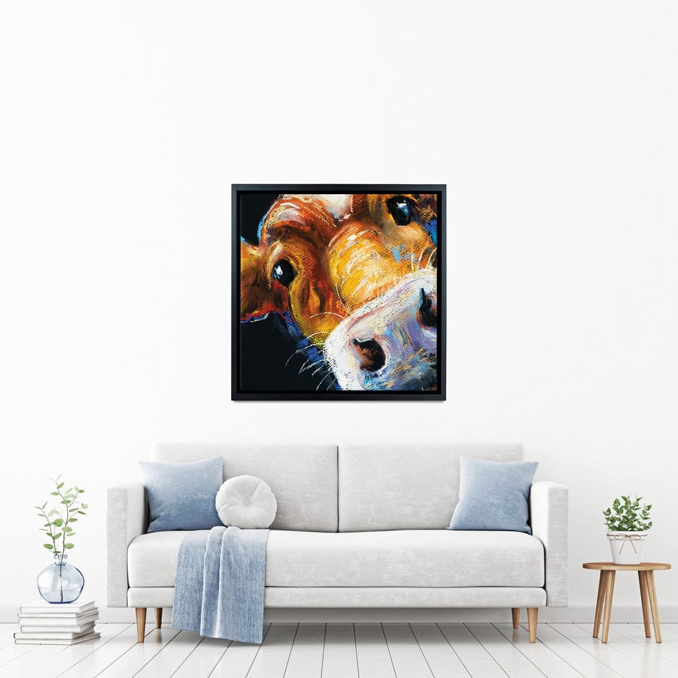 Nosy Cow Square Canvas Print wall art product Ivailo Nikolov / Shutterstock