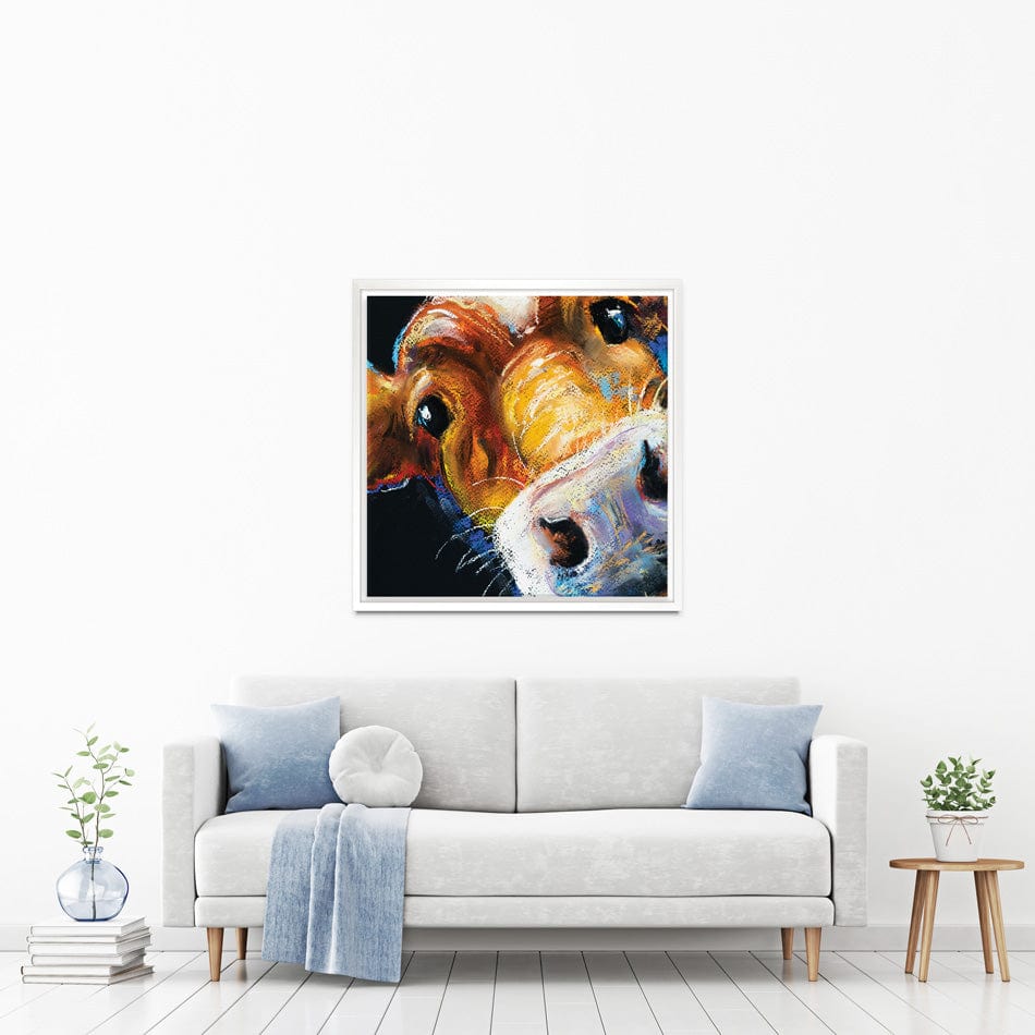 Nosy Cow Square Canvas Print wall art product Ivailo Nikolov / Shutterstock