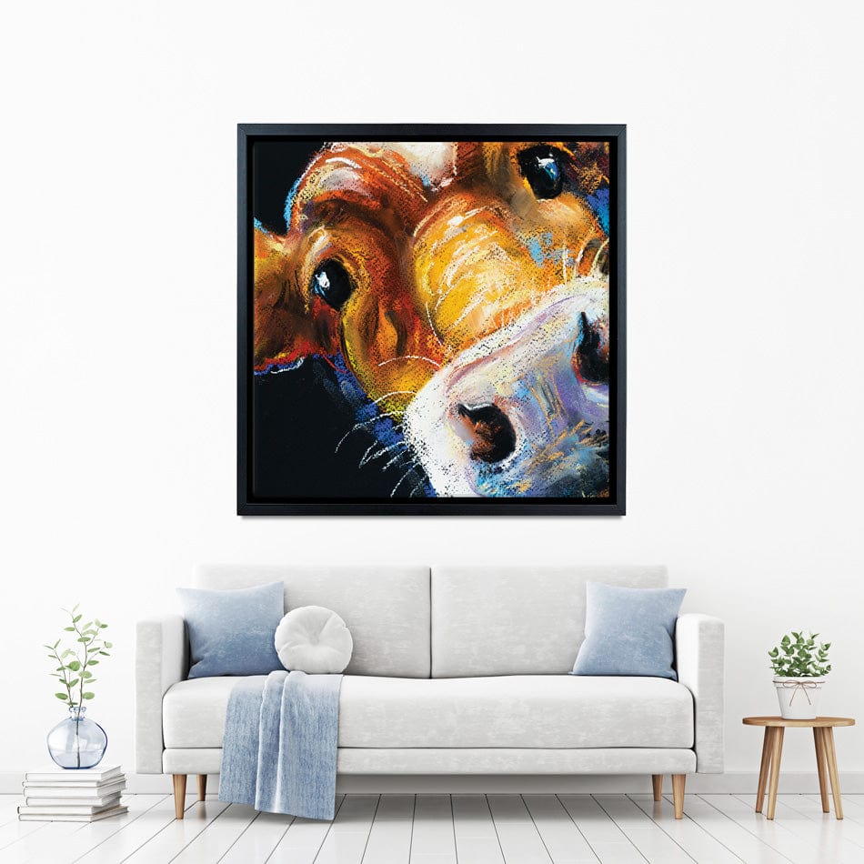 Nosy Cow Square Canvas Print wall art product Ivailo Nikolov / Shutterstock