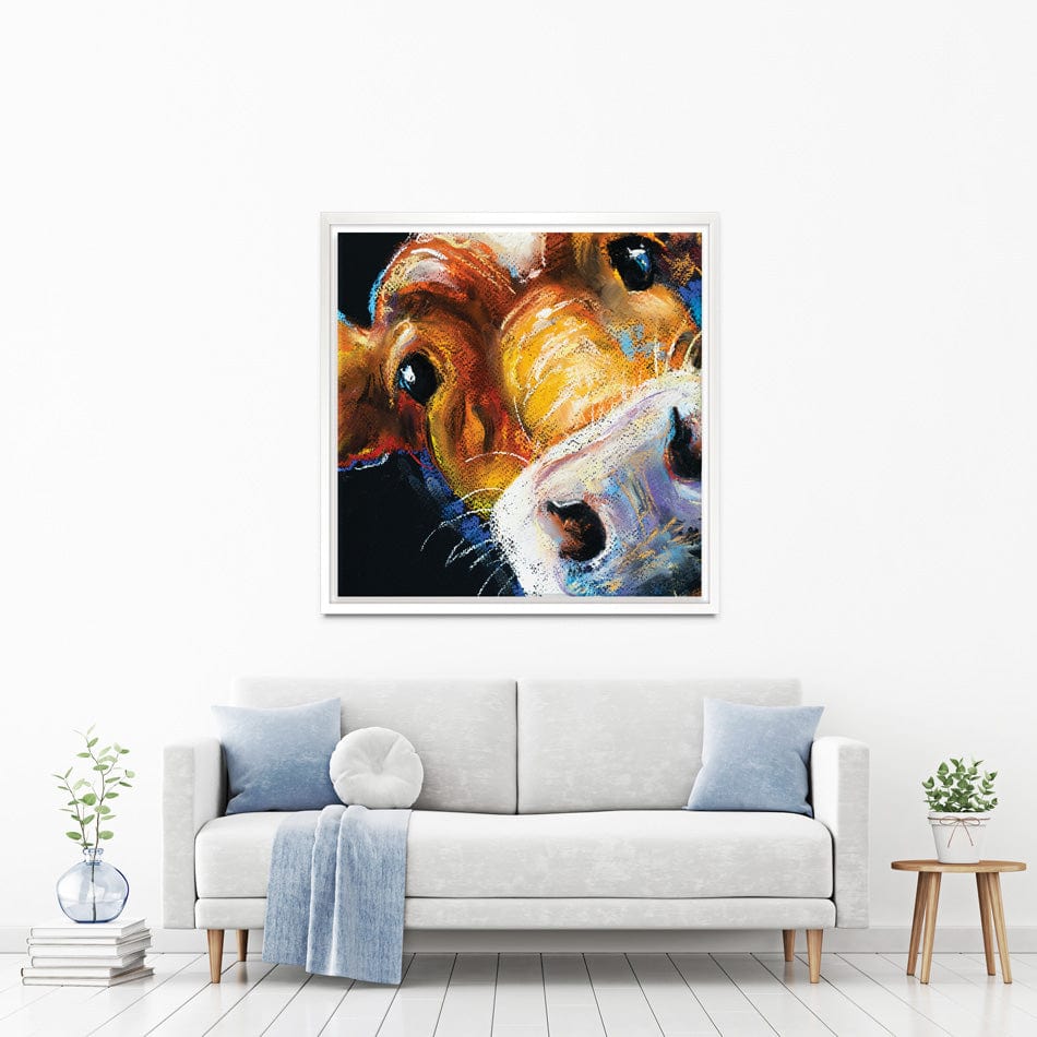 Nosy Cow Square Canvas Print wall art product Ivailo Nikolov / Shutterstock