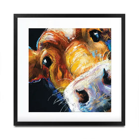 Nosy Cow Square Framed Art Print Nosy Cow Square Framed Art Print wall art product Ivailo Nikolov / Shutterstock
