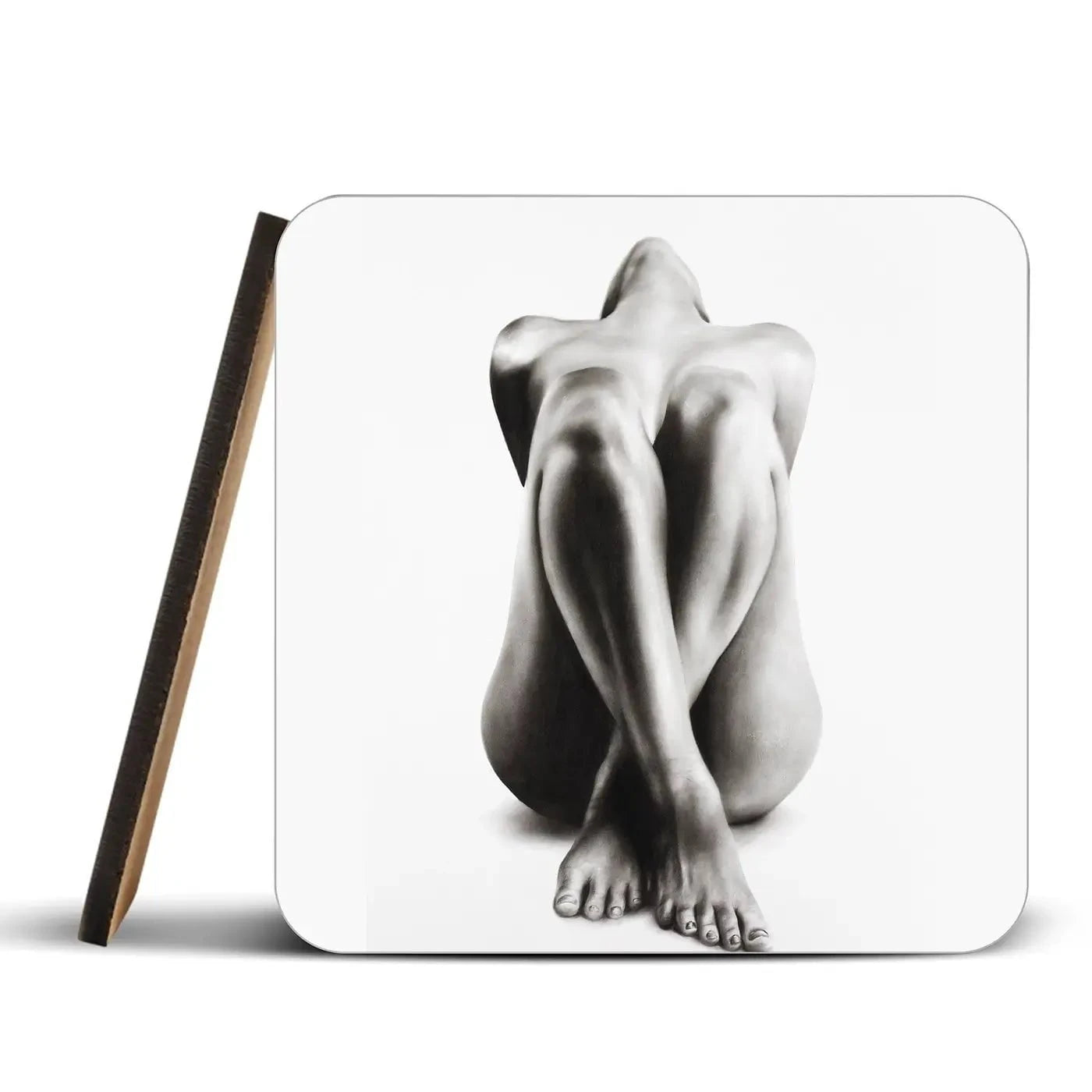 Nude Woman Charcoal Study Coaster Set Rainbow Soul Tree Coaster Set | Rainbow Soul Tree Art Coasters wall art product Ashvin Harrison