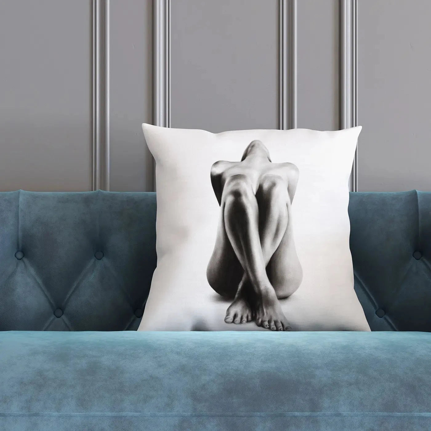 Nude Woman Charcoal Study Cushion Nude Woman Charcoal Study Cushion wall art product Ashvin Harrison