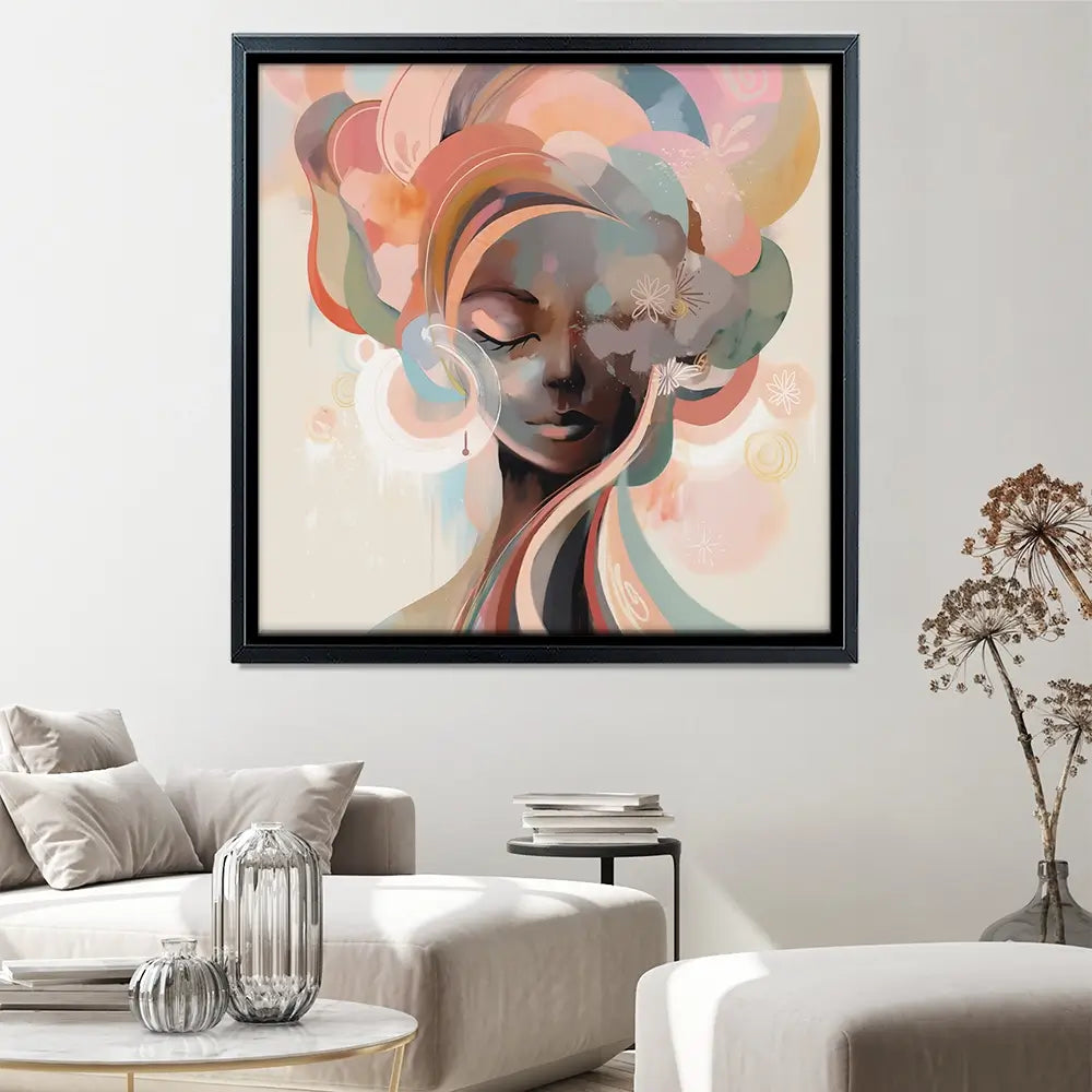 Nyla Blossom Square Canvas Print Nyla Blossom Square Canvas Print wall art product Bella Eve