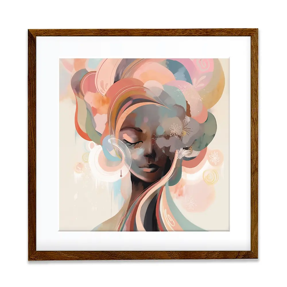 Nyla Blossom Square Framed Art Print Nyla Blossom Square Framed Art Print wall art product Bella Eve