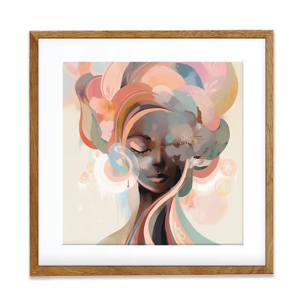 Nyla Blossom Square Framed Art Print Nyla Blossom Square Framed Art Print wall art product Bella Eve