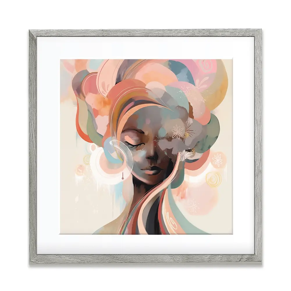 Nyla Blossom Square Framed Art Print Nyla Blossom Square Framed Art Print wall art product Bella Eve