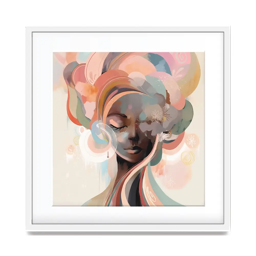 Nyla Blossom Square Framed Art Print Nyla Blossom Square Framed Art Print wall art product Bella Eve