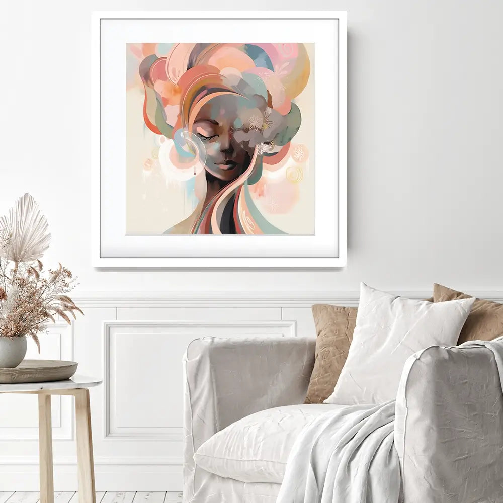 Nyla Blossom Square Framed Art Print Nyla Blossom Square Framed Art Print wall art product Bella Eve