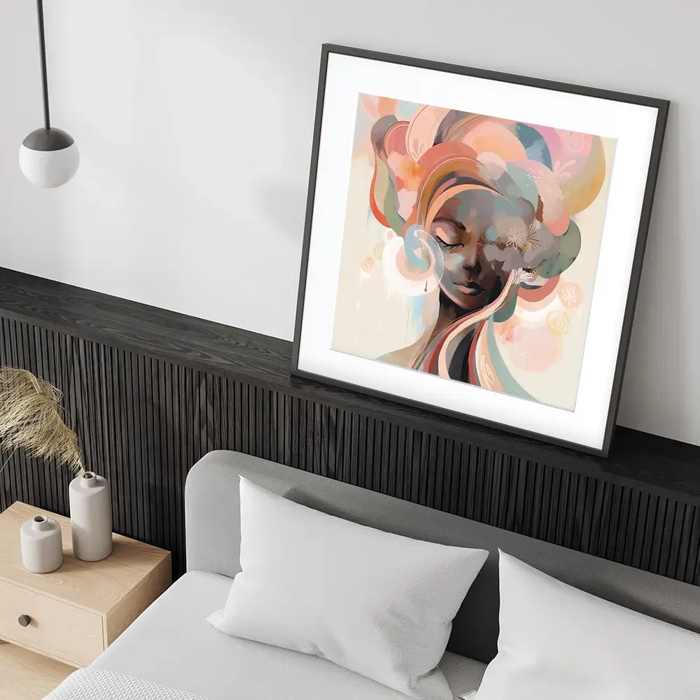 Nyla Blossom Square Framed Art Print Nyla Blossom Square Framed Art Print wall art product Bella Eve
