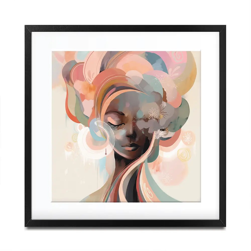 Nyla Blossom Square Framed Art Print Nyla Blossom Square Framed Art Print wall art product Bella Eve