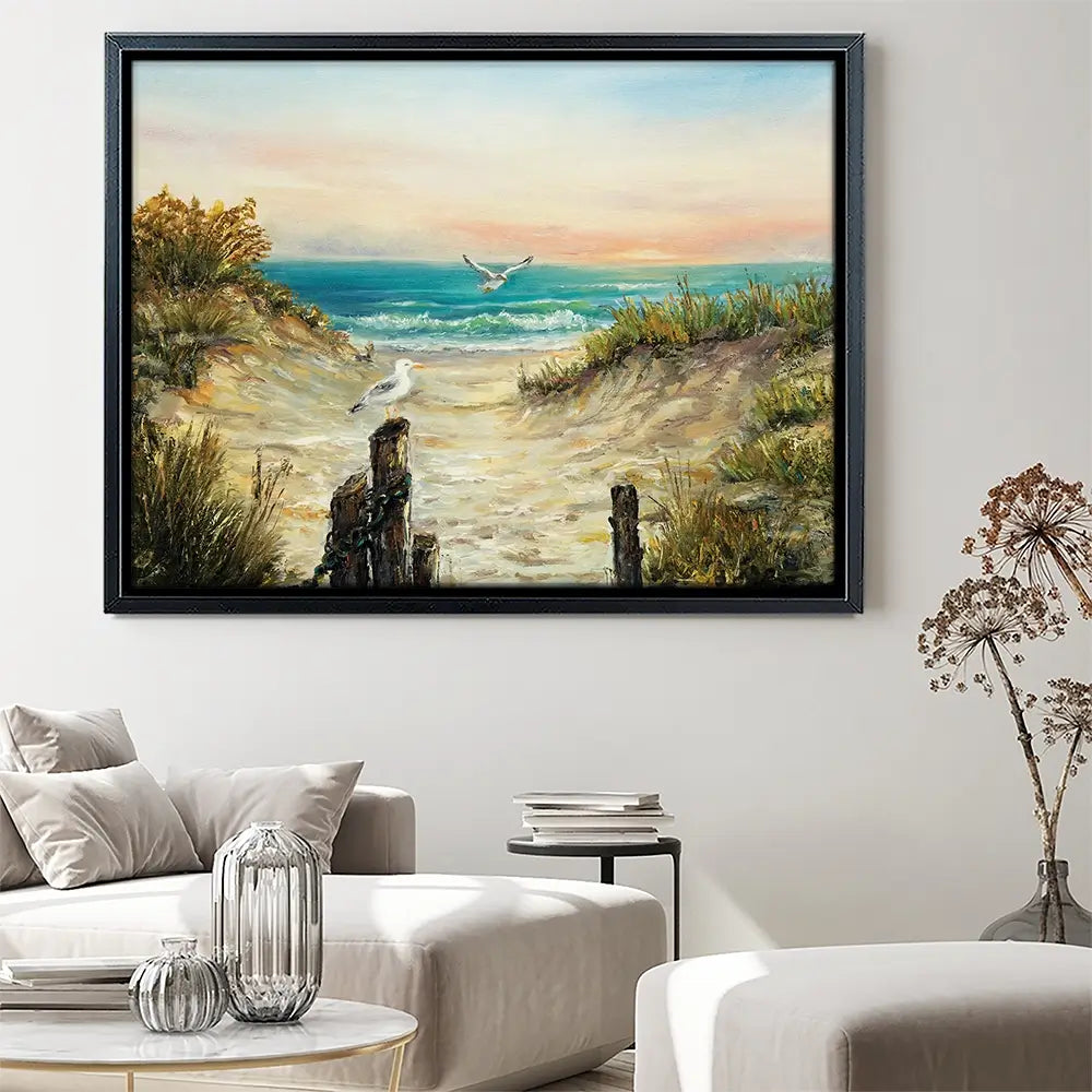 Ocean Beach Dunes Canvas Print Ocean Beach Dunes Canvas Print wall art product Boyan Dimitrov / Shutterstock