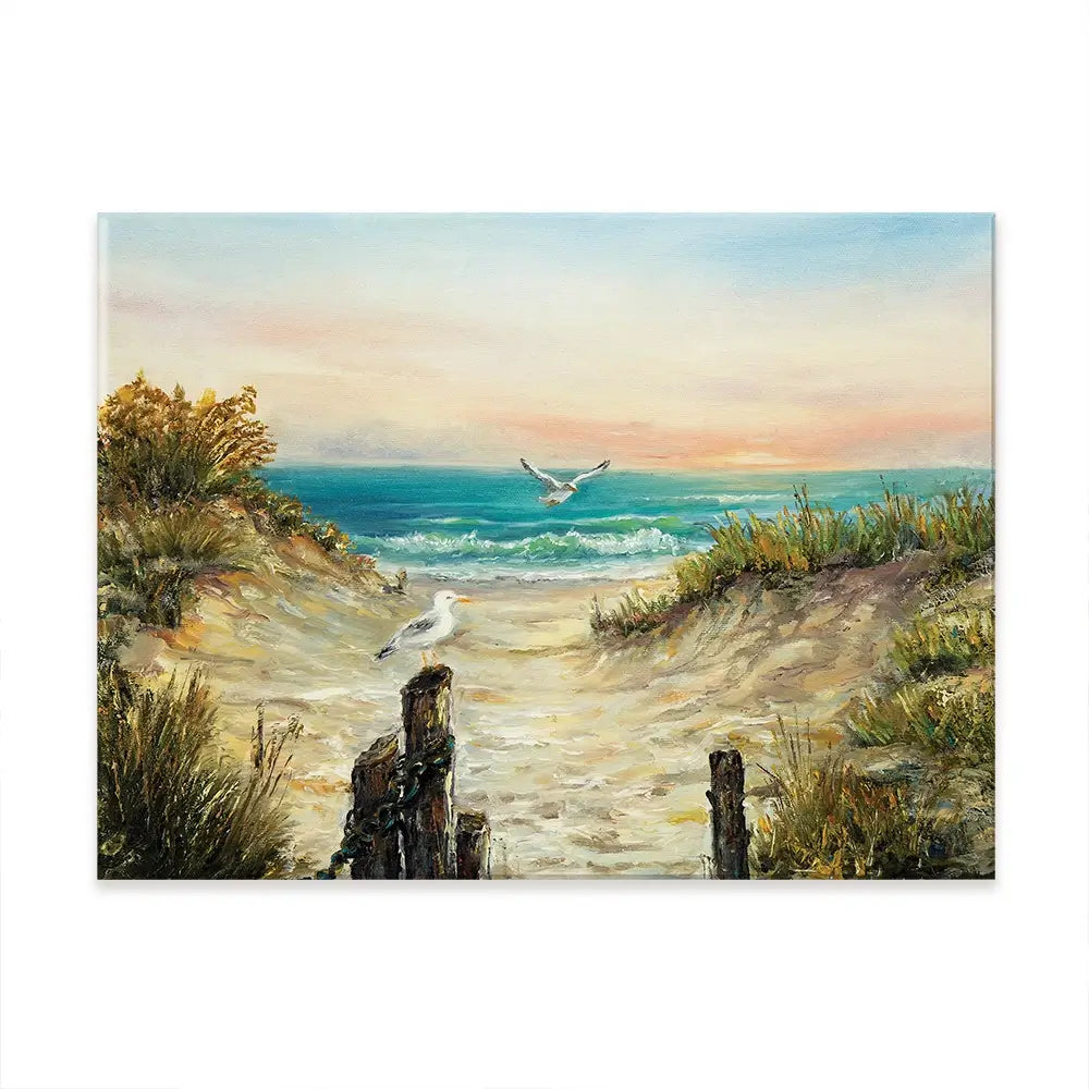 Ocean Beach Dunes Canvas Print Ocean Beach Dunes Canvas Print wall art product Boyan Dimitrov / Shutterstock