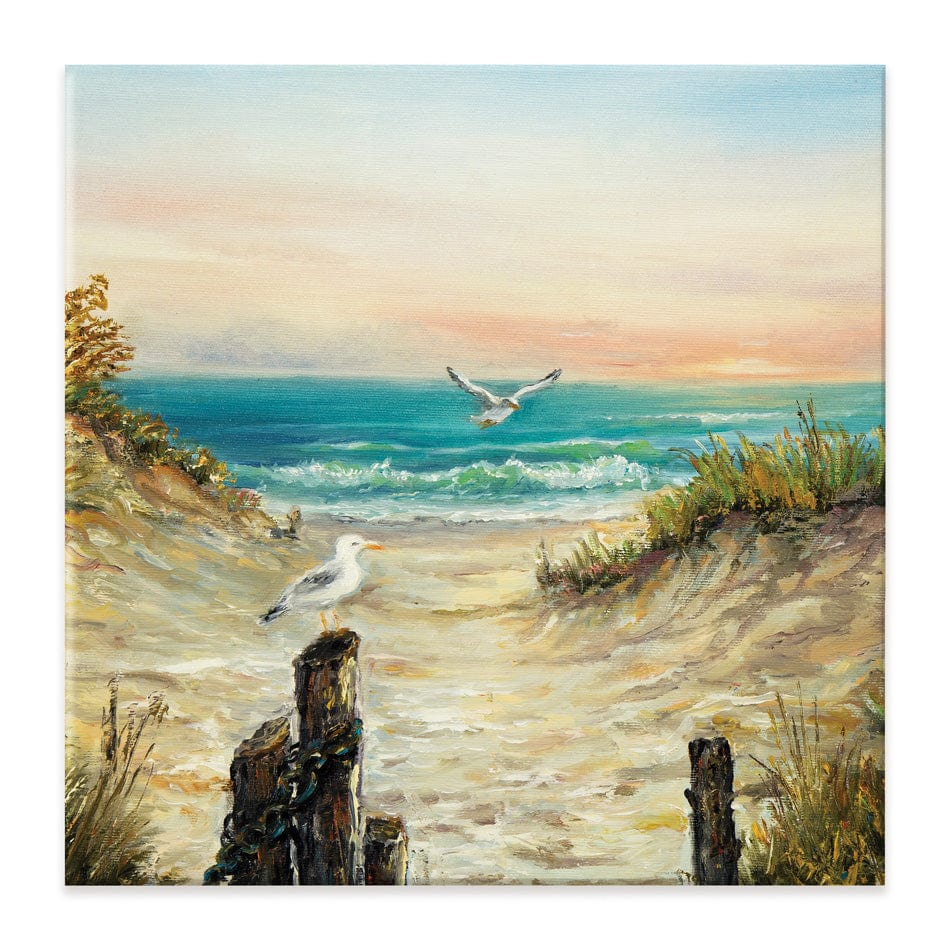 Ocean Beach Dunes Square Canvas Print wall art product Boyan Dimitrov / Shutterstock