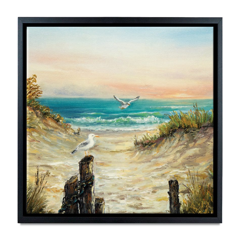 Ocean Beach Dunes Square Canvas Print wall art product Boyan Dimitrov / Shutterstock