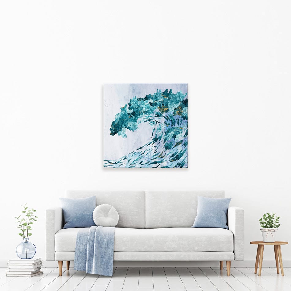 Ocean Grunge Square Canvas Print wall art product Sarah Manovski