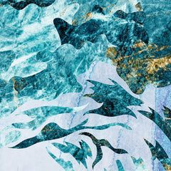 Ocean Grunge Square Canvas Print wall art product Sarah Manovski