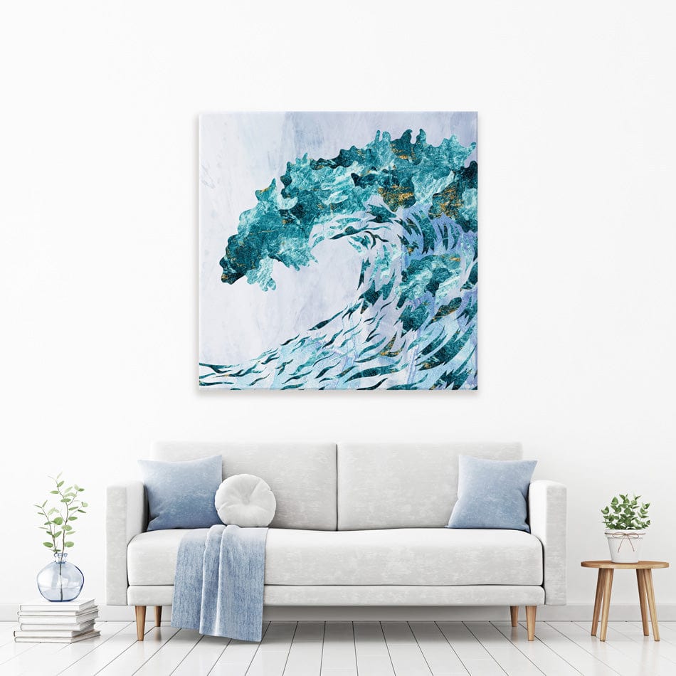 Ocean Grunge Square Canvas Print wall art product Sarah Manovski