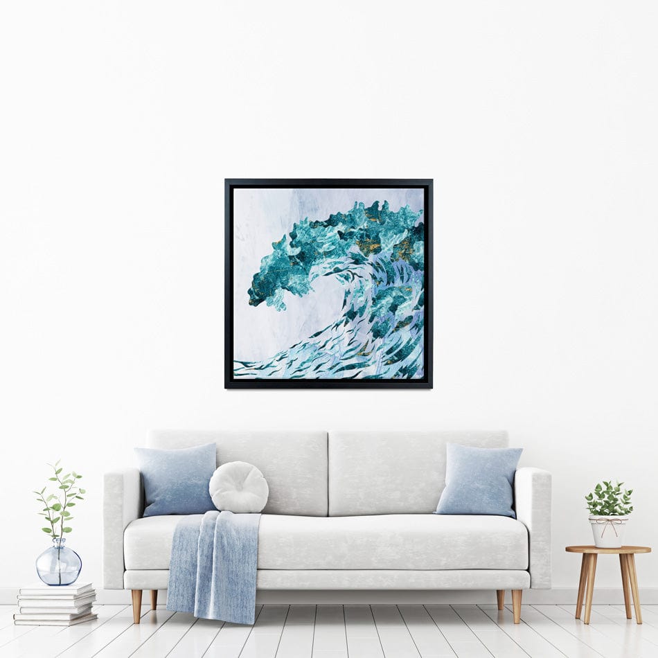 Ocean Grunge Square Canvas Print wall art product Sarah Manovski