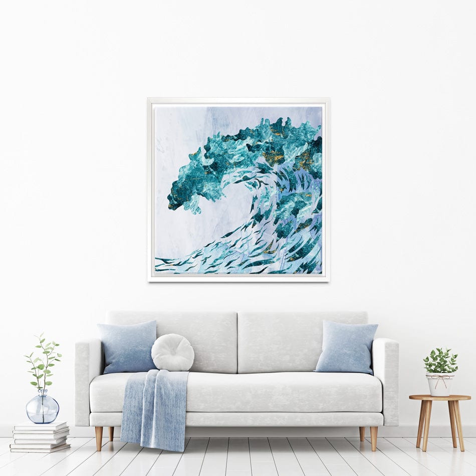 Ocean Grunge Square Canvas Print wall art product Sarah Manovski