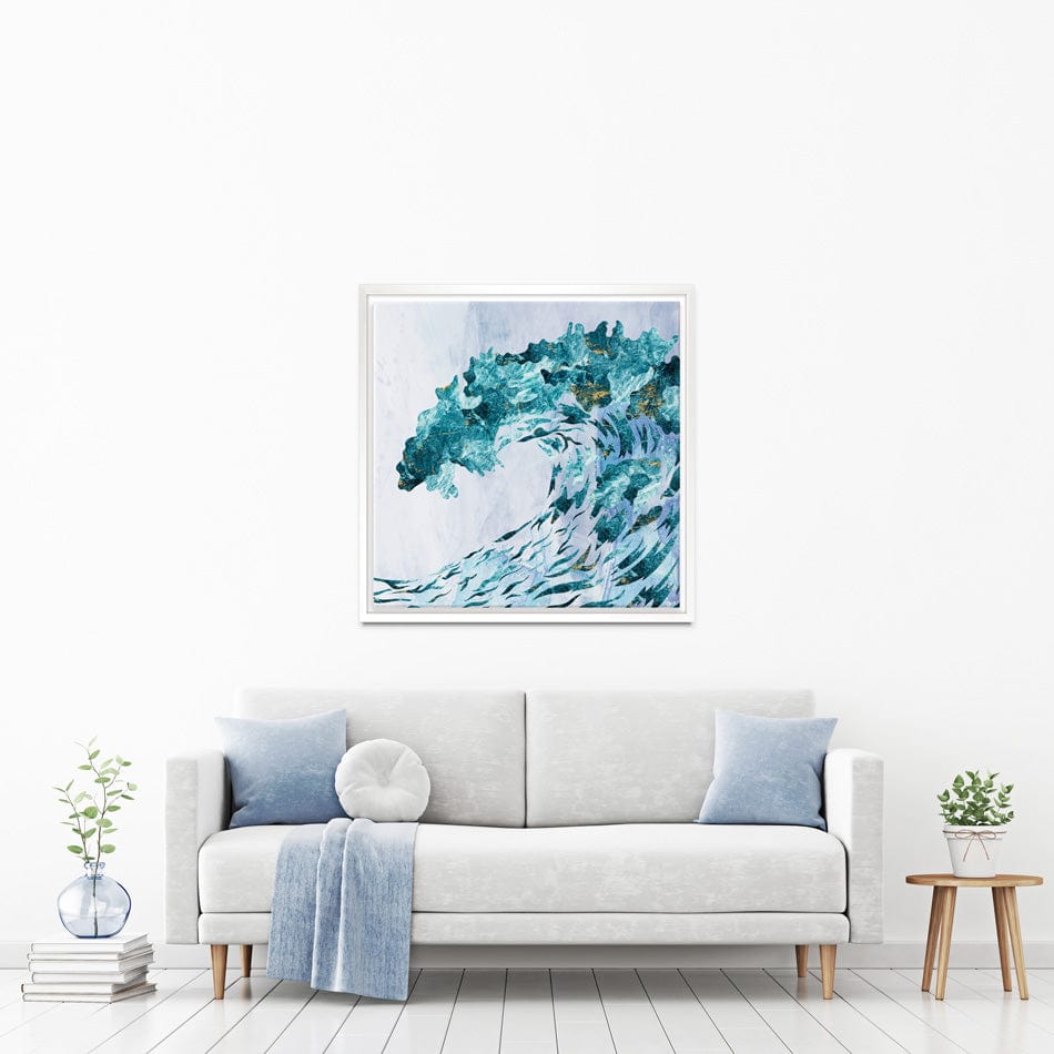 Ocean Grunge Square Canvas Print wall art product Sarah Manovski