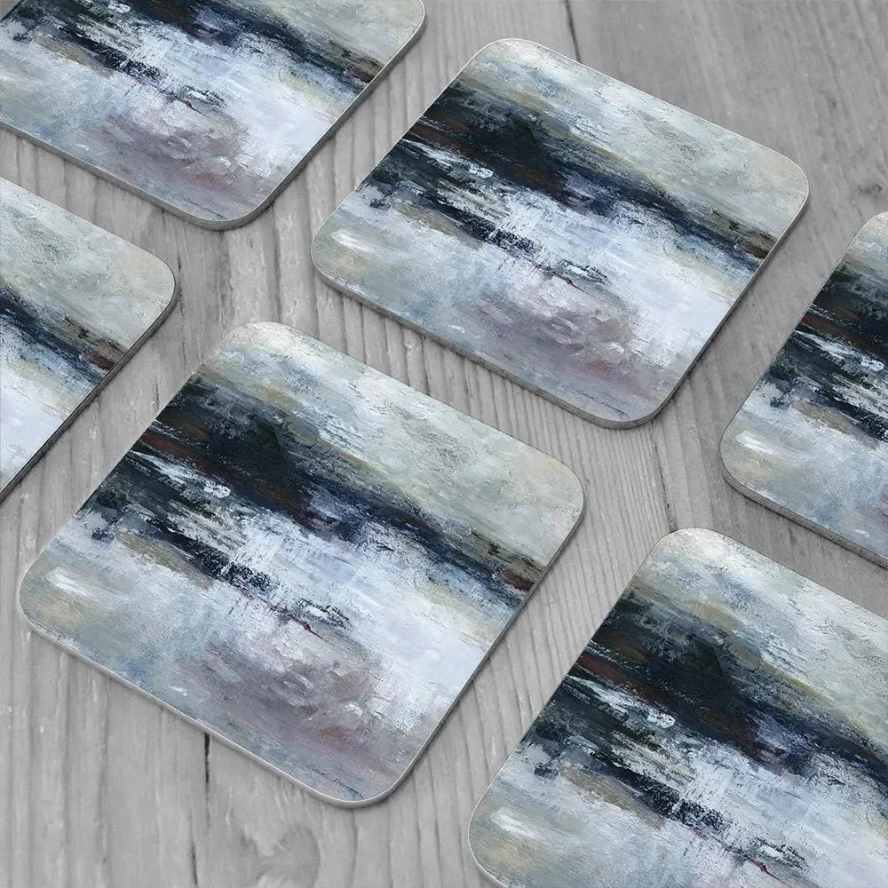 Ocean Motion Coaster Set Ocean Motion Coaster Set wall art product Carol Robinson