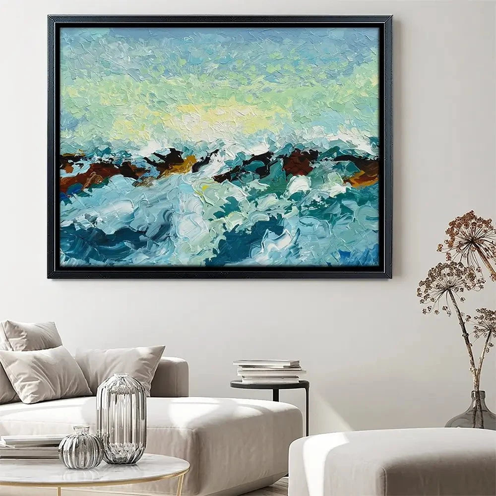 Ocean Waves Canvas Print Ocean Waves Canvas Print wall art product Olga Tkachyk
