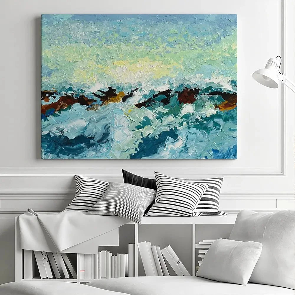 Ocean Waves Canvas Print Ocean Waves Canvas Print wall art product Olga Tkachyk