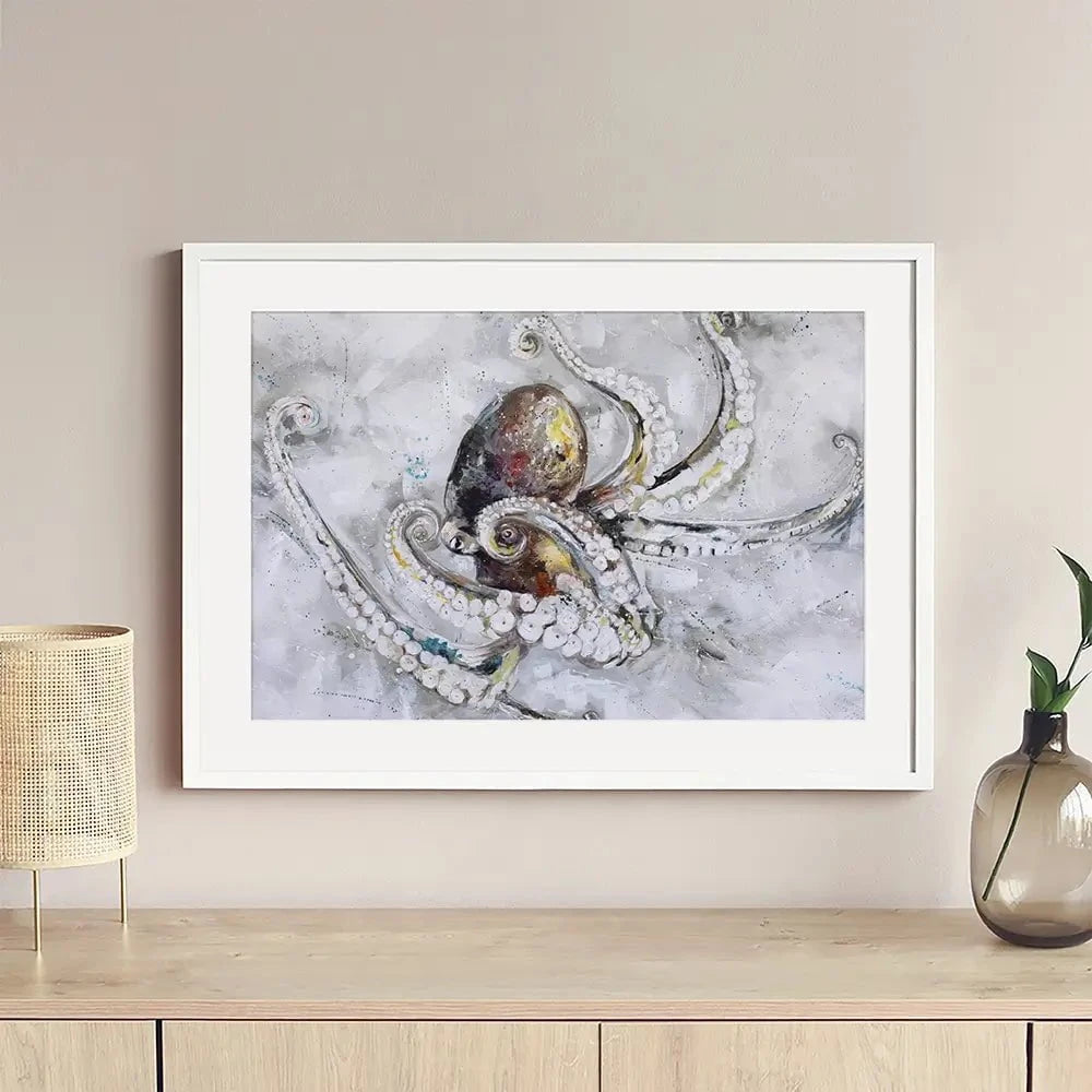 Octopus Framed Art Print Octopus Framed Art Print wall art product Nicola Jane Rowles