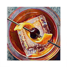 Old Fashioned Cocktail Square Canvas Print Old Fashioned Cocktail Square Canvas Print wall art product David Alexander Elder