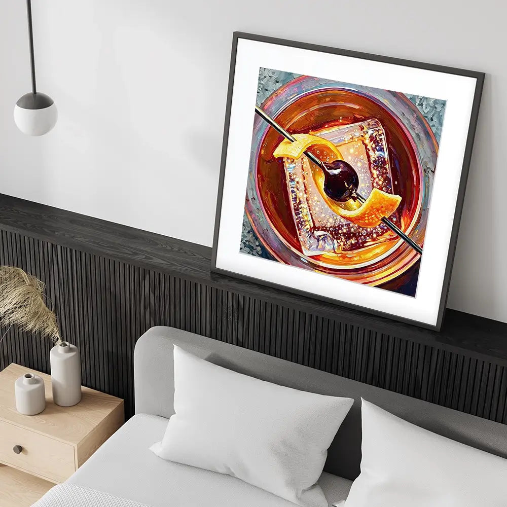 Old Fashioned Cocktail Square Framed Art Print Old Fashioned Cocktail Square Framed Art Print wall art product David Alexander Elder