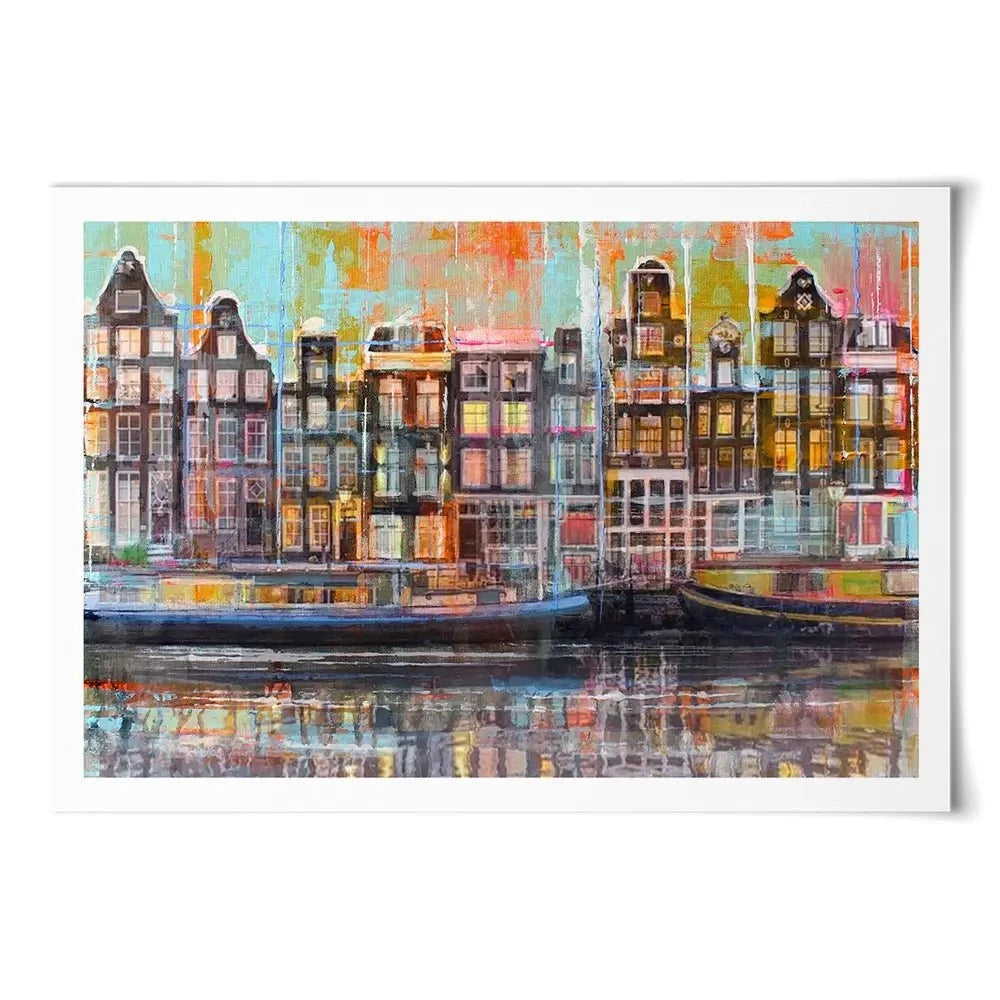 On The Amsterdam Canals Art Print On The Amsterdam Canals Art Print wall art product Studio Paint-Ing