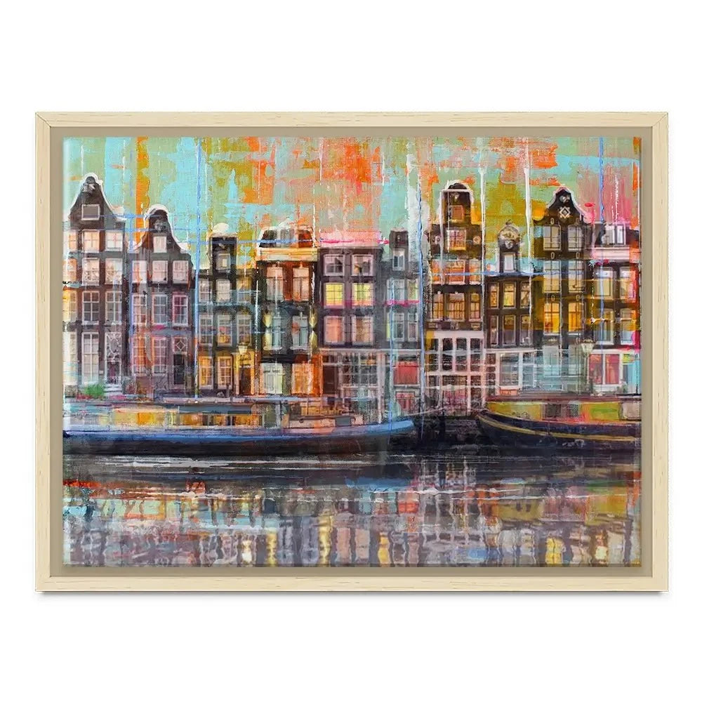 On The Amsterdam Canals Canvas Print On The Amsterdam Canals Canvas Print wall art product Studio Paint-Ing